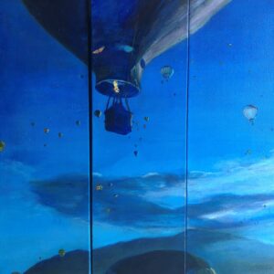 Hot Air Balloon Triptych by ZanOrtonArt