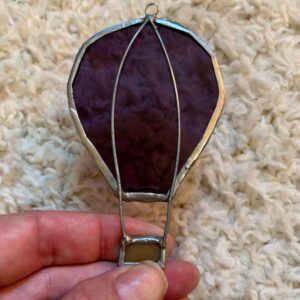 Transparent Purple Stained Glass Hot Air Balloon by ZanOrtonArt