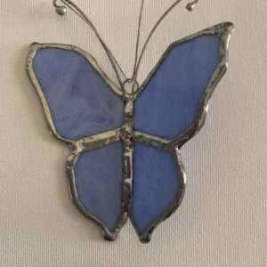 Periwinkle Stained Glass Butterfly by ZanOrtonArt